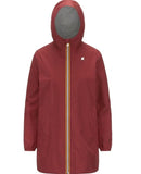 K-Way Sophie Femme – Veste stretch poly-jersey rouge brick imperméable, coupe-vent, élégante | Urban Chic Boutiques