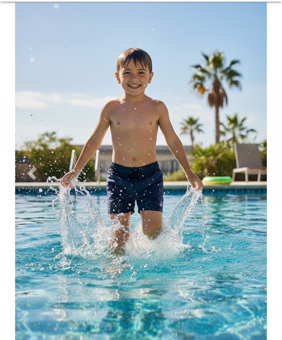 Short de bain enfant K-Way Olivier bleu marine – Boxers de bain plage piscine été – Urban Chic Boutiques