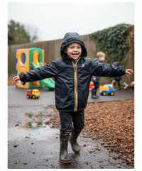 Kway Claude Enfants Noir – Veste Imperméable, Coupe-Vent Mixte, Rentrée