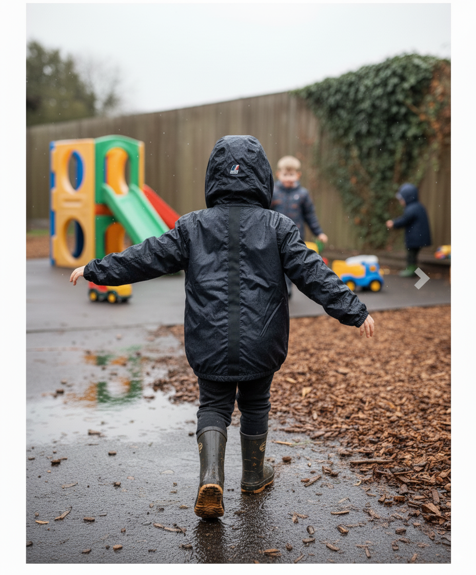 Kway Claude Enfants Noir – Veste Imperméable, Coupe-Vent Mixte, Rentrée