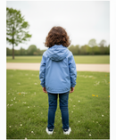 K-Way Claude Enfant Bleu Ciel – Veste Imperméable Coupe-Vent Mixte avec Capuche, Léger, Packable