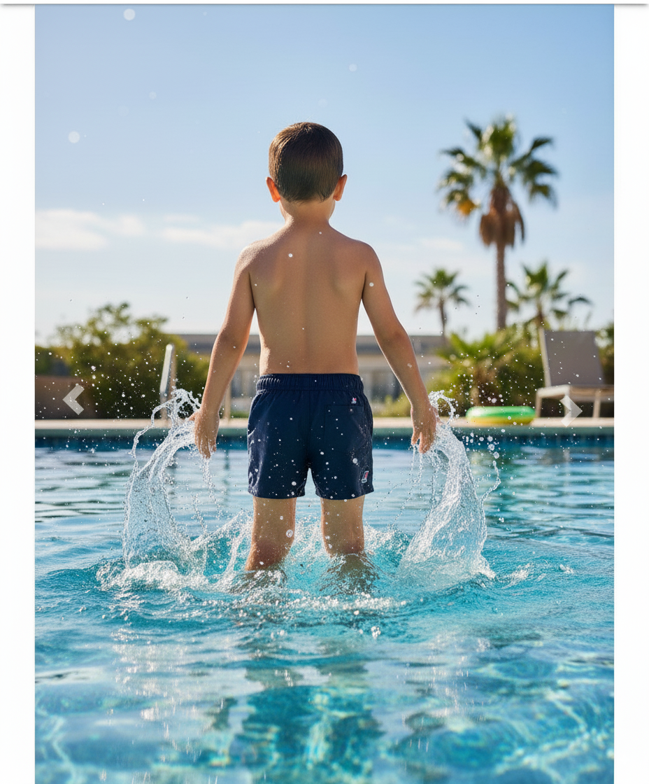 Short de bain enfant K-Way Olivier bleu marine – Boxers de bain plage piscine été – Urban Chic Boutiques