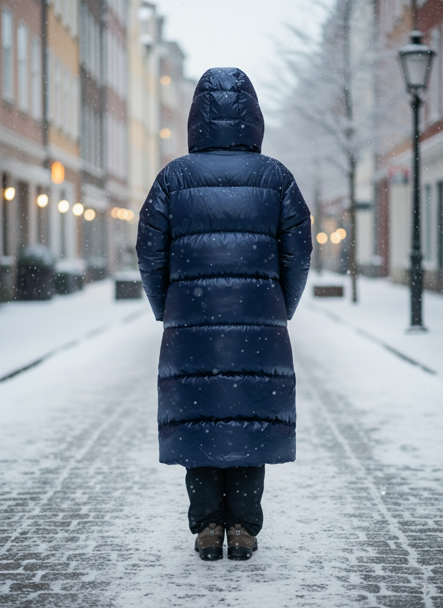 Doudoune Kway Neivel Crystal Bleu Marine Longue - Doudoune Imperméable Femme Hiver Capuche - Urban Chic Boutiques