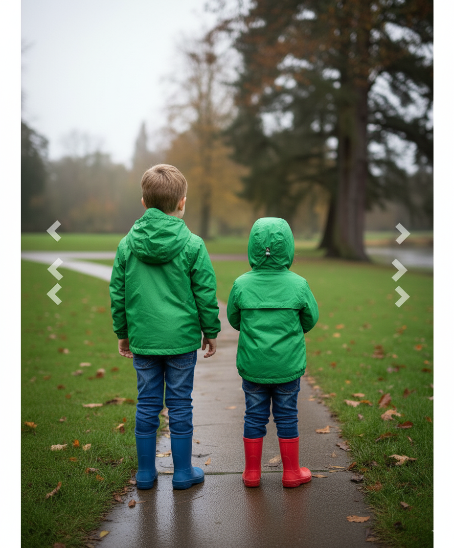 K-Way Claude Enfant Vert - Veste Imperméable Légère et Paquetable