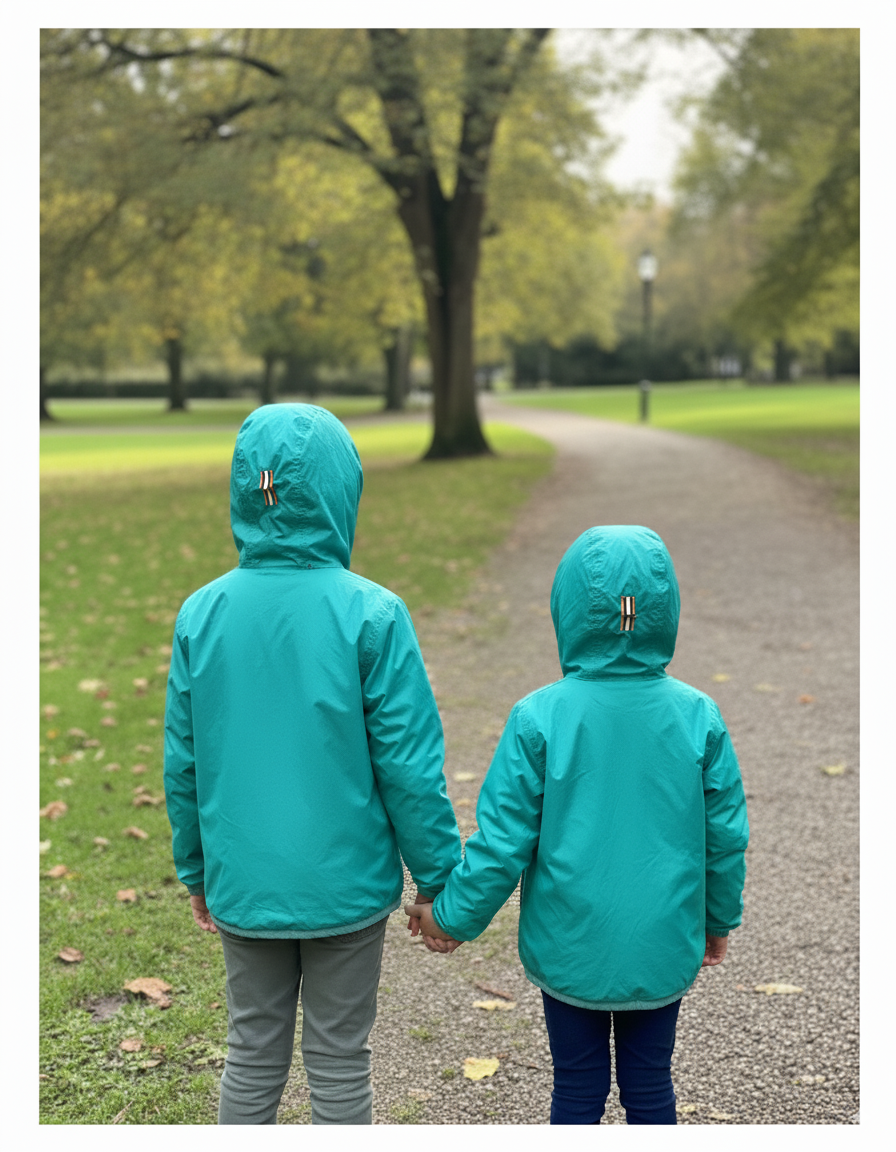 Veste Imperméable Enfant K-Way Claude Vert Menthe – Coupe-vent Garçon/Fille
