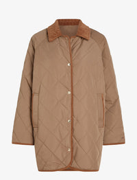 Veste réversible Tommy Hilfiger femme – Manteau quilted brun mi-saison, confortable et durable