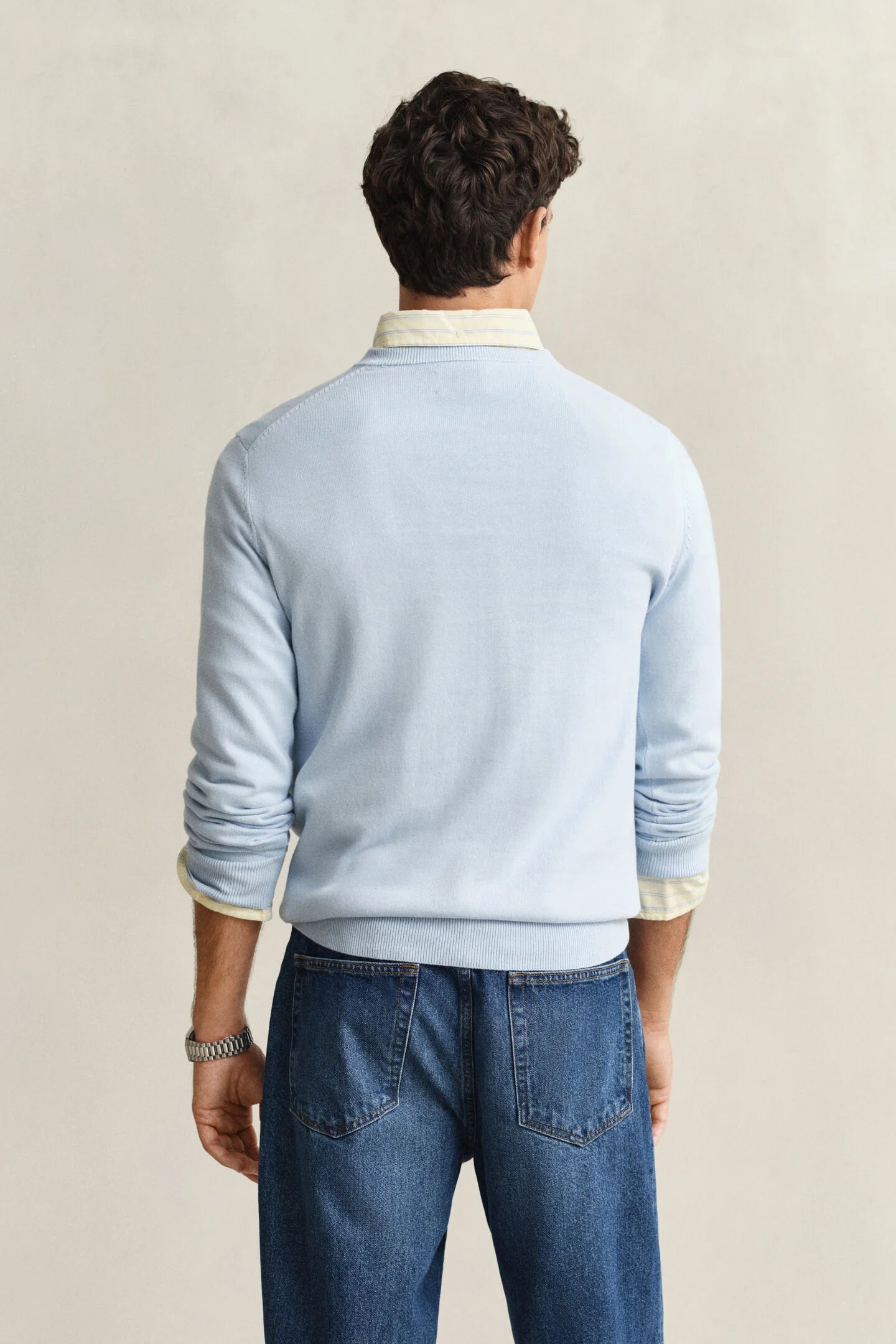 Pull en coton col en V homme élégant et confortable - Plusieurs coloris - Gant