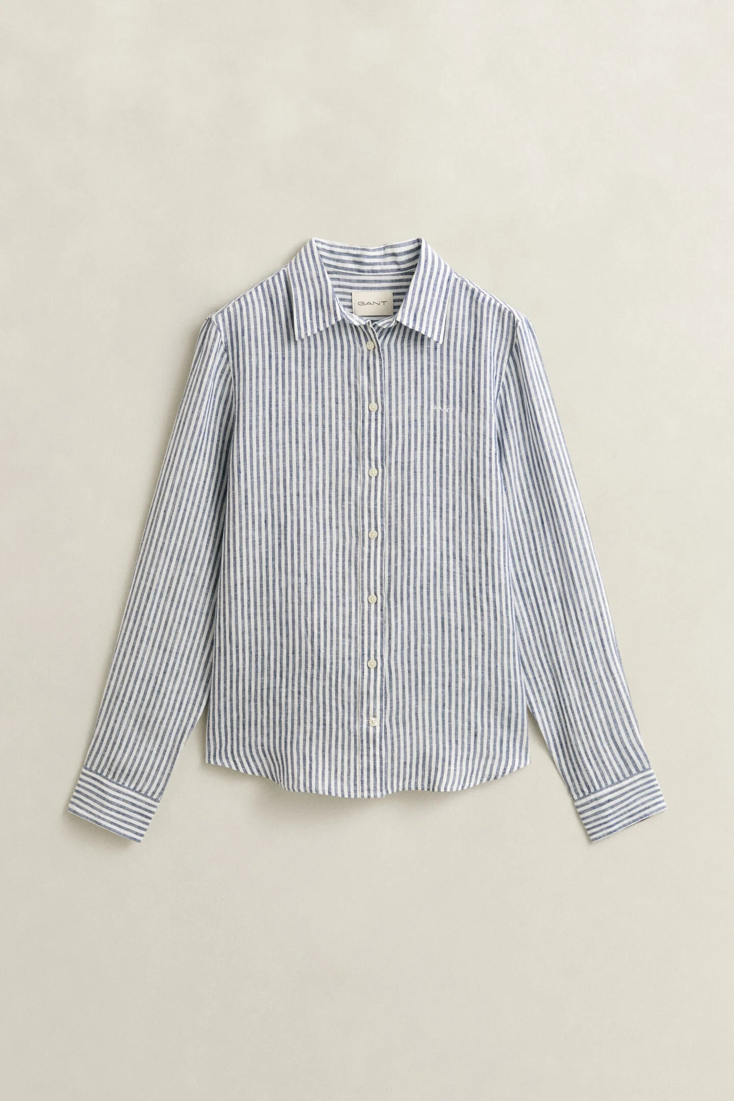 Chemise en lin à rayures regular fit femme - GANT