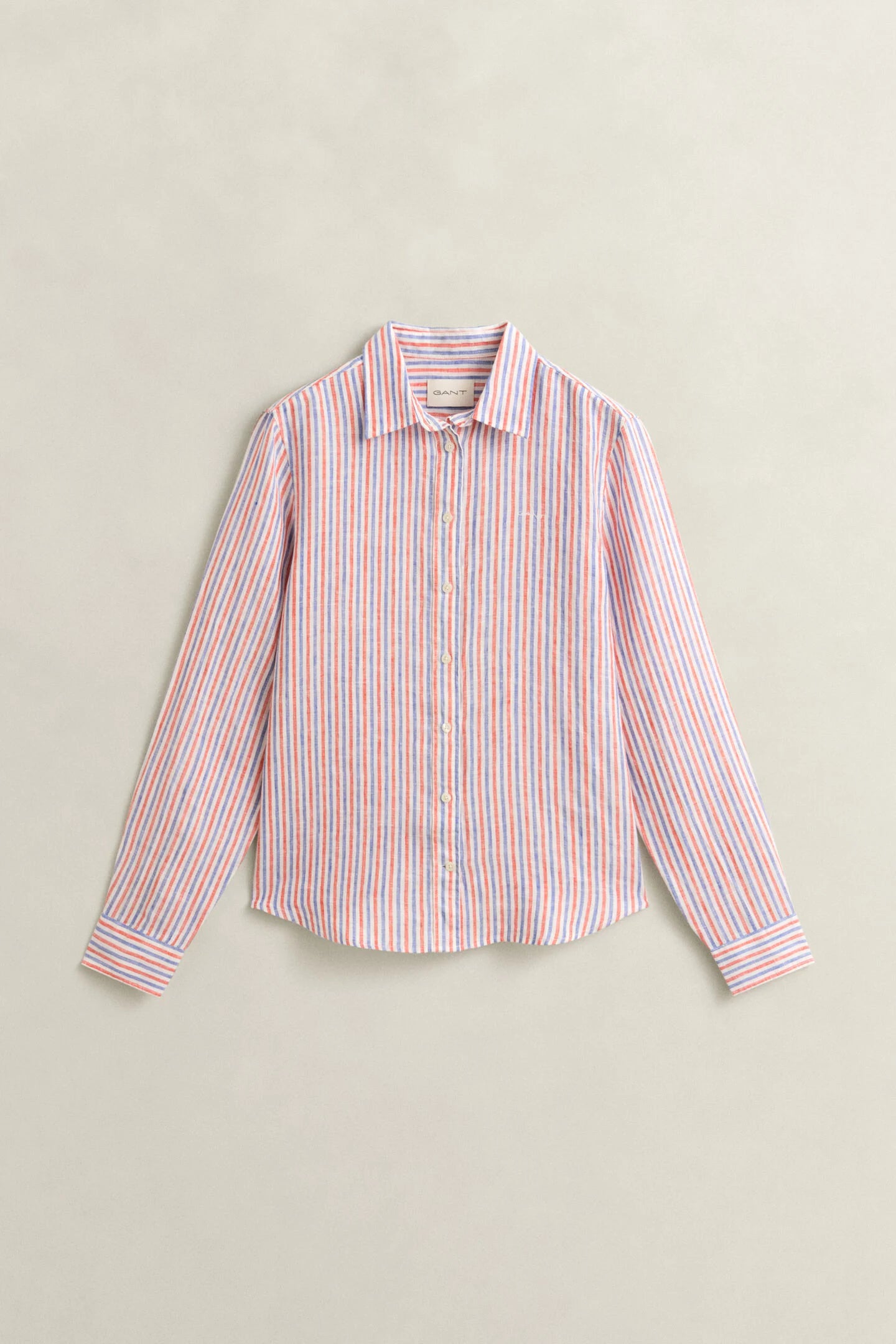Chemise en lin à rayures regular fit femme - GANT