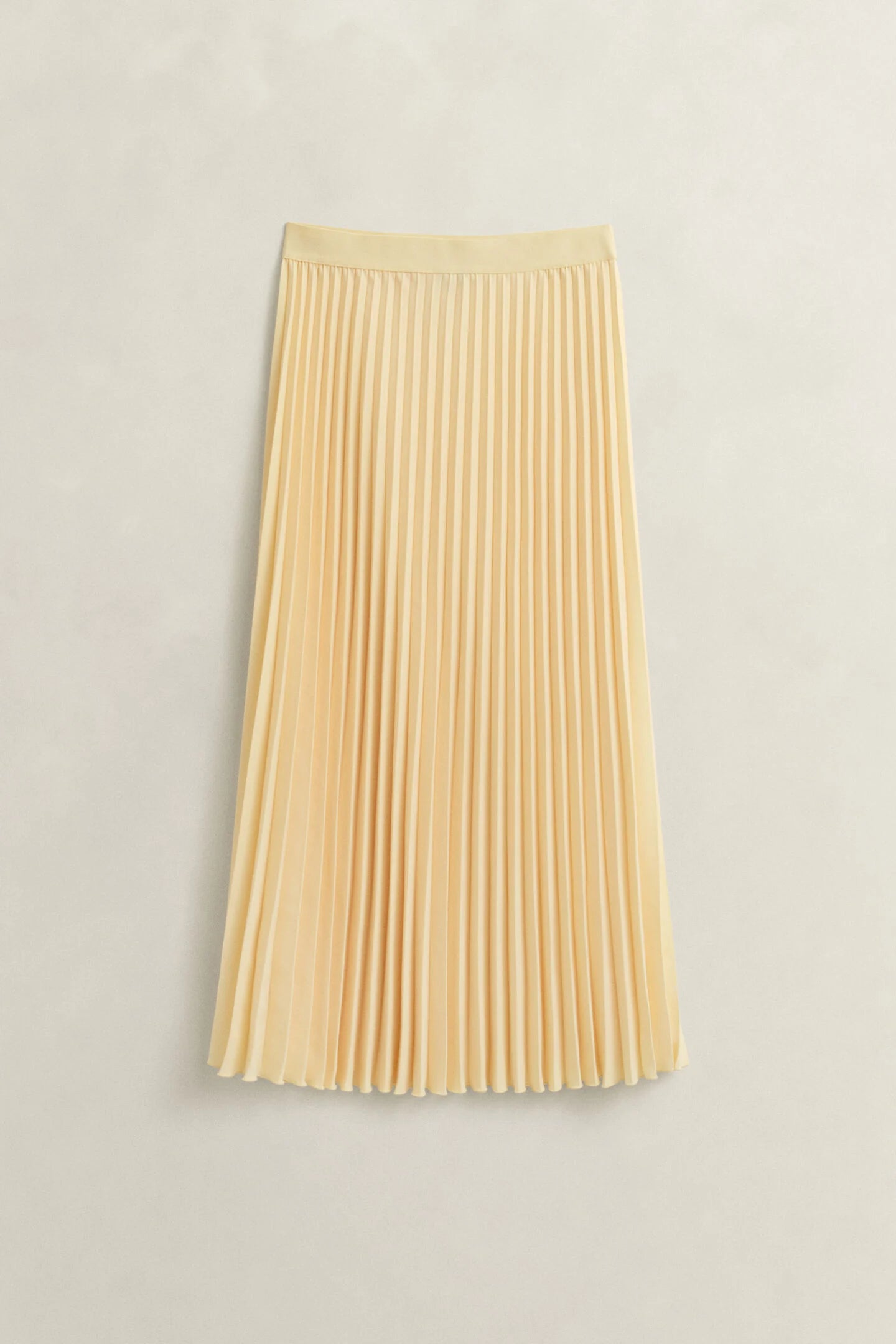 Jupe midi plissée jaune élégante femme – Gant