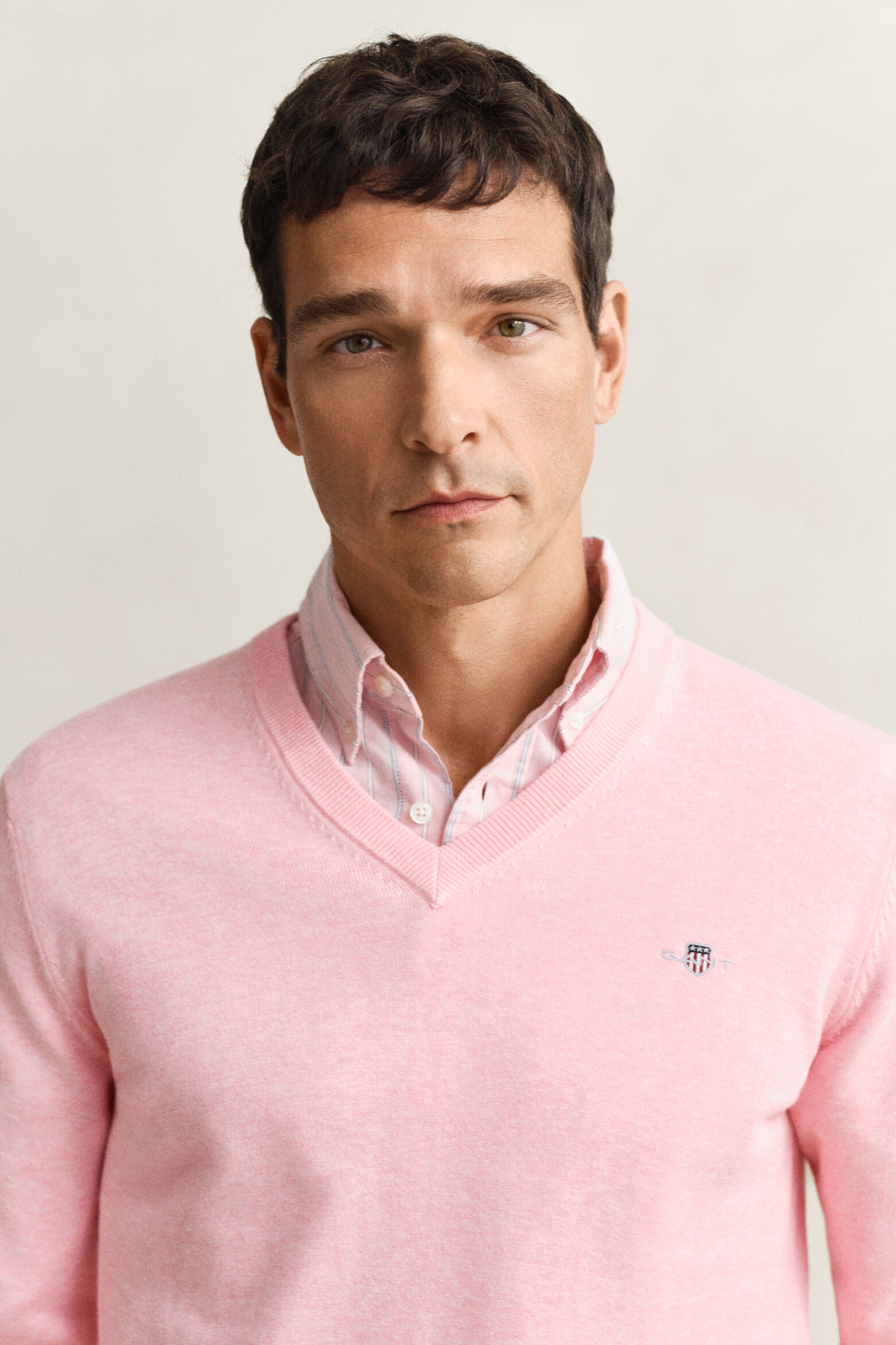 Pull en coton col en V homme élégant et confortable - Plusieurs coloris - Gant