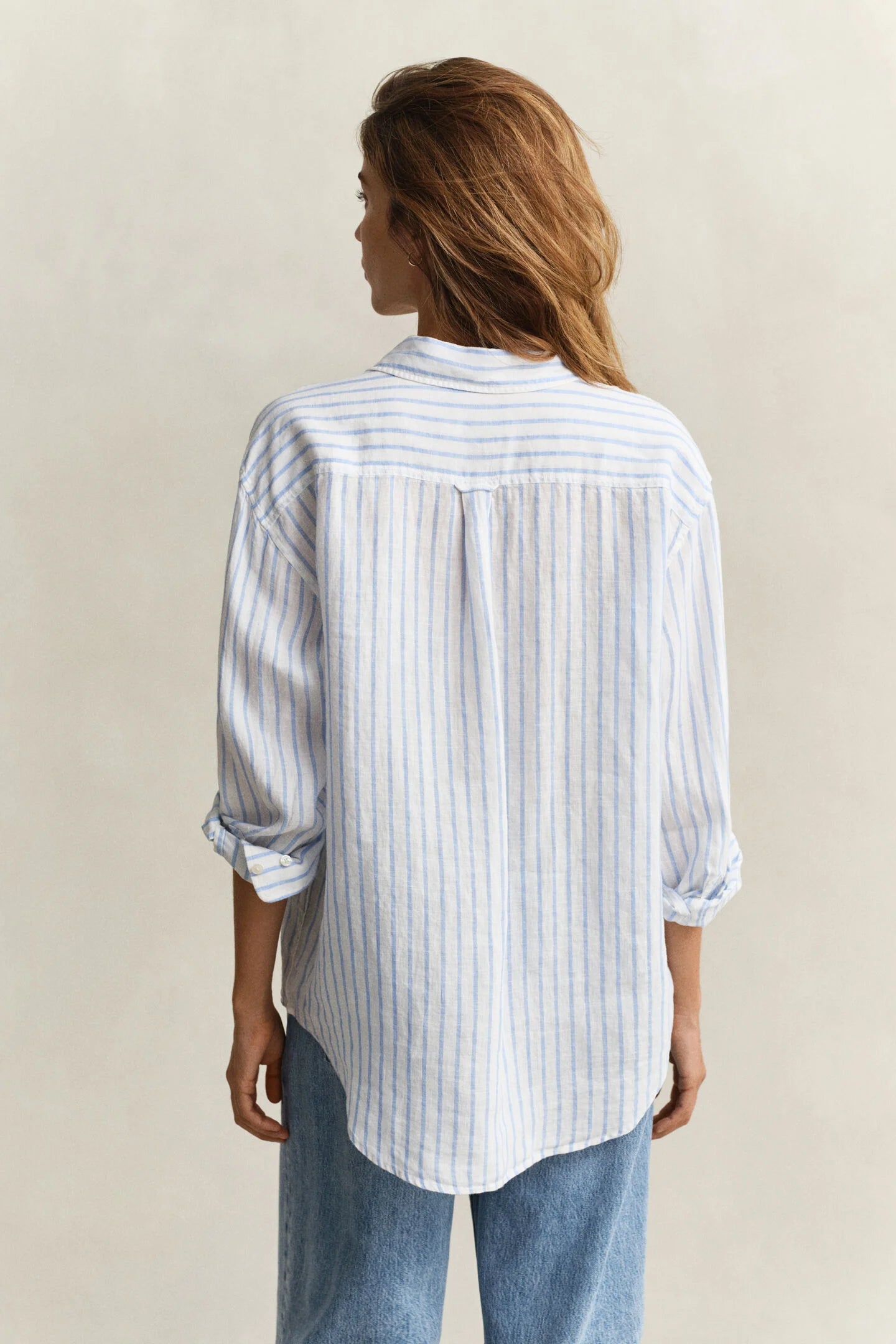 Chemise relaxed fit en lin à rayures femme – Élégance naturelle et confort - Gant