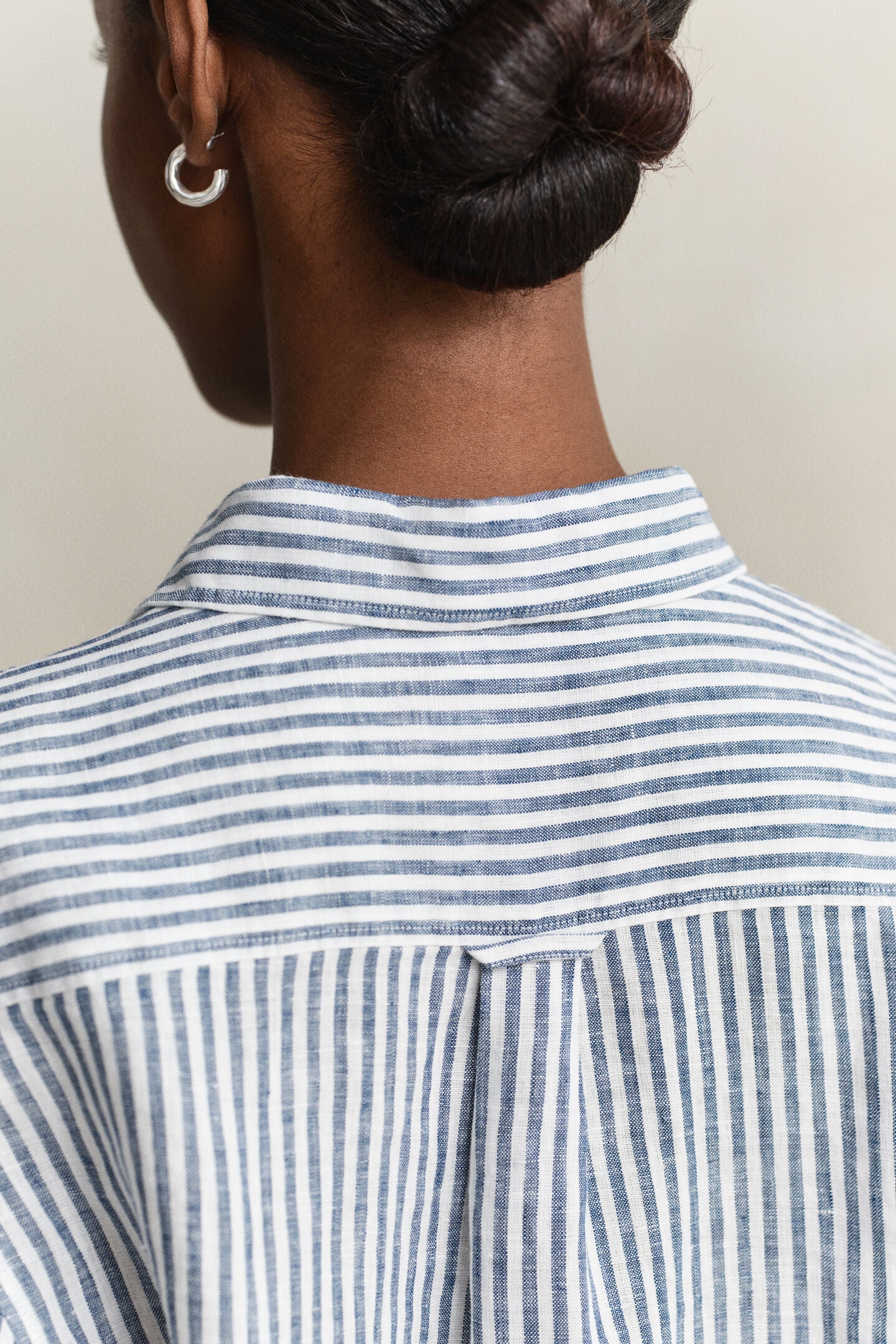 Chemise en lin à rayures regular fit femme - GANT
