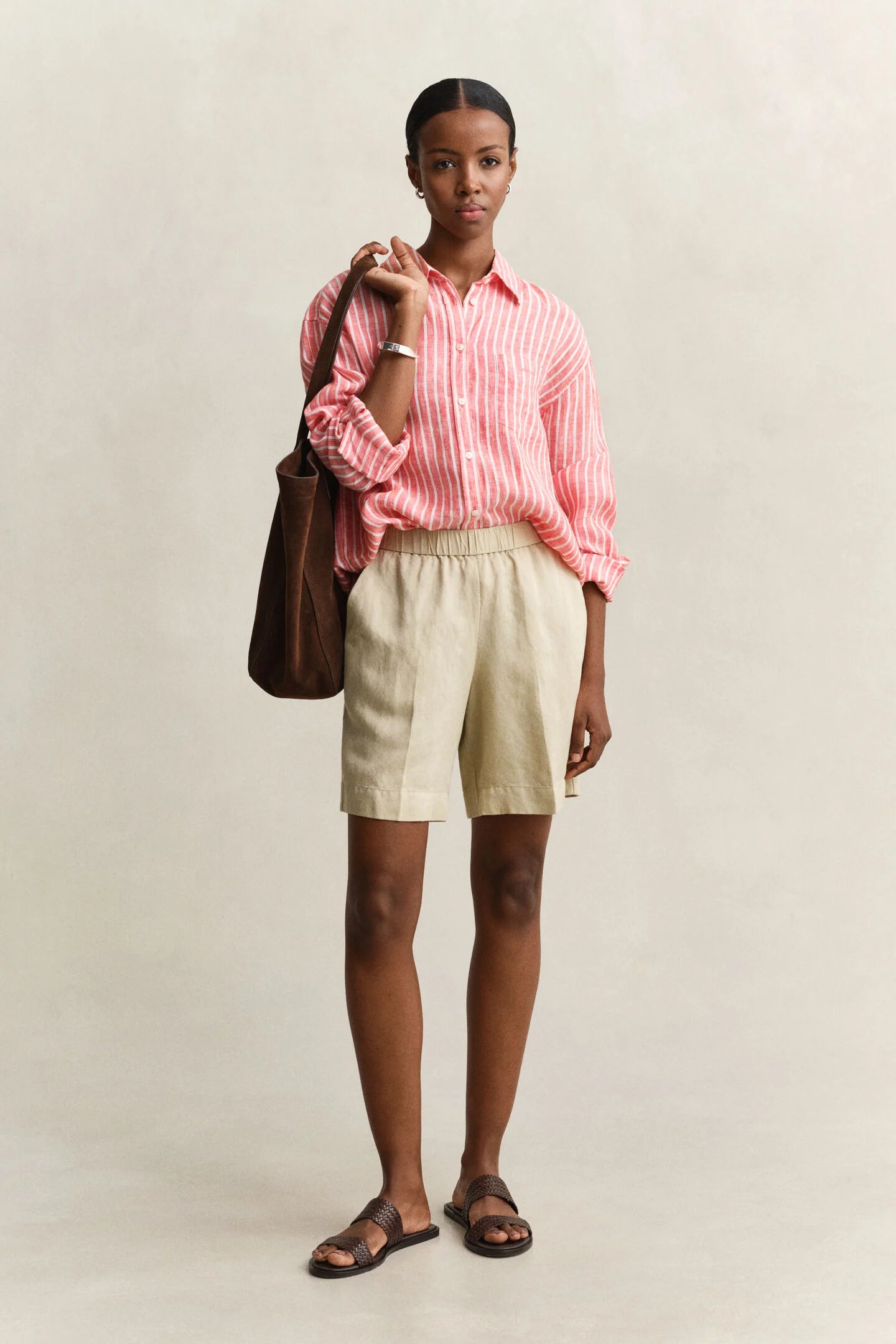 Chemise relaxed fit en lin à rayures femme – Élégance naturelle et confort - Gant