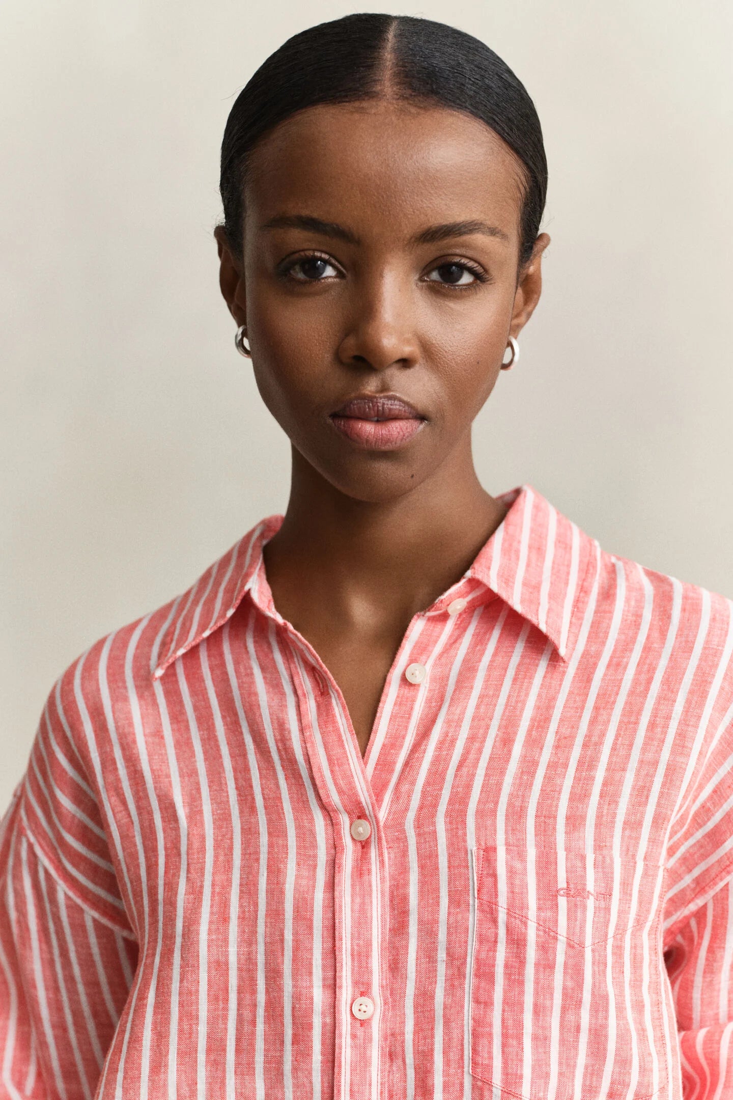 Chemise relaxed fit en lin à rayures femme – Élégance naturelle et confort - Gant