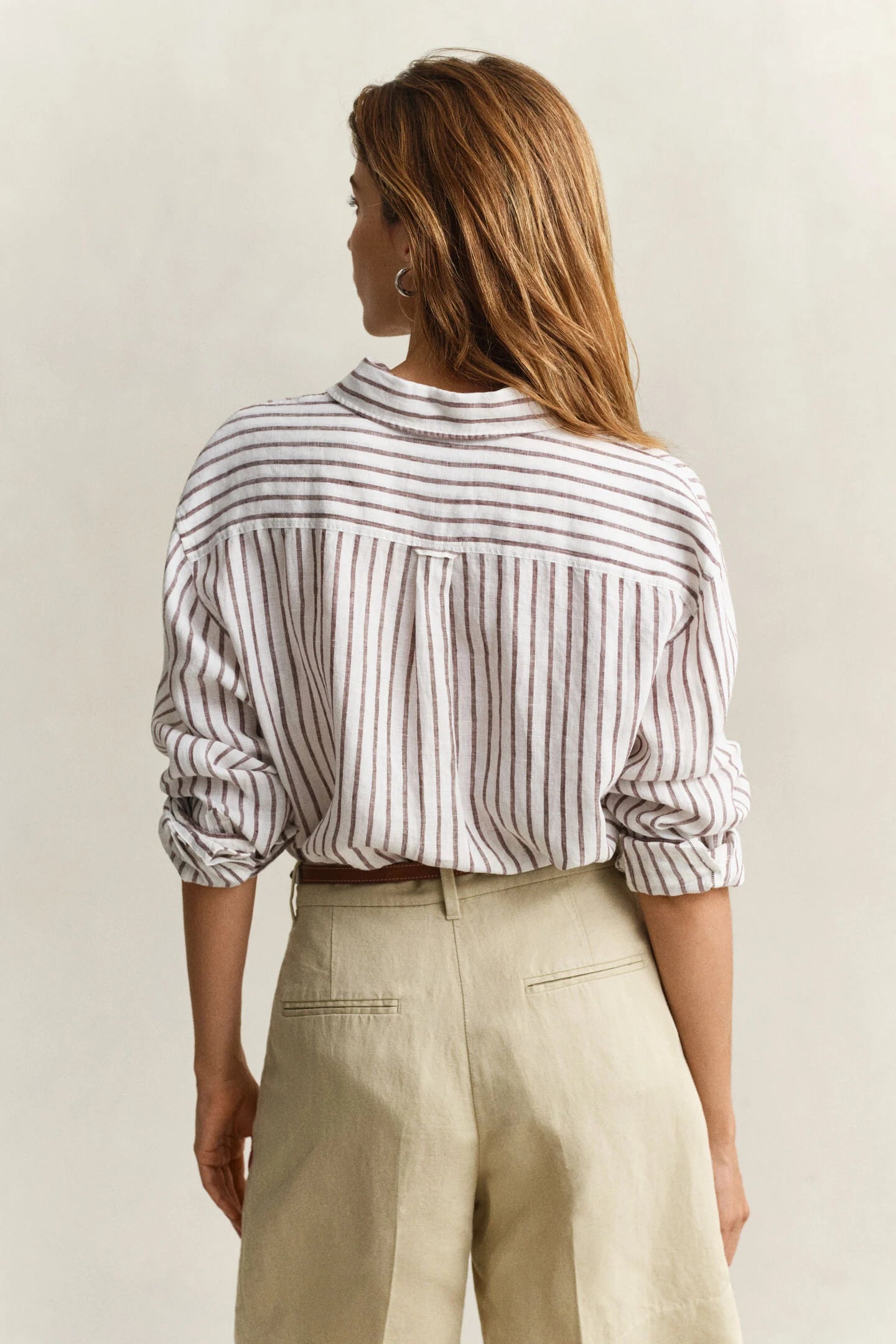 Chemise relaxed fit en lin à rayures femme – Élégance naturelle et confort - Gant