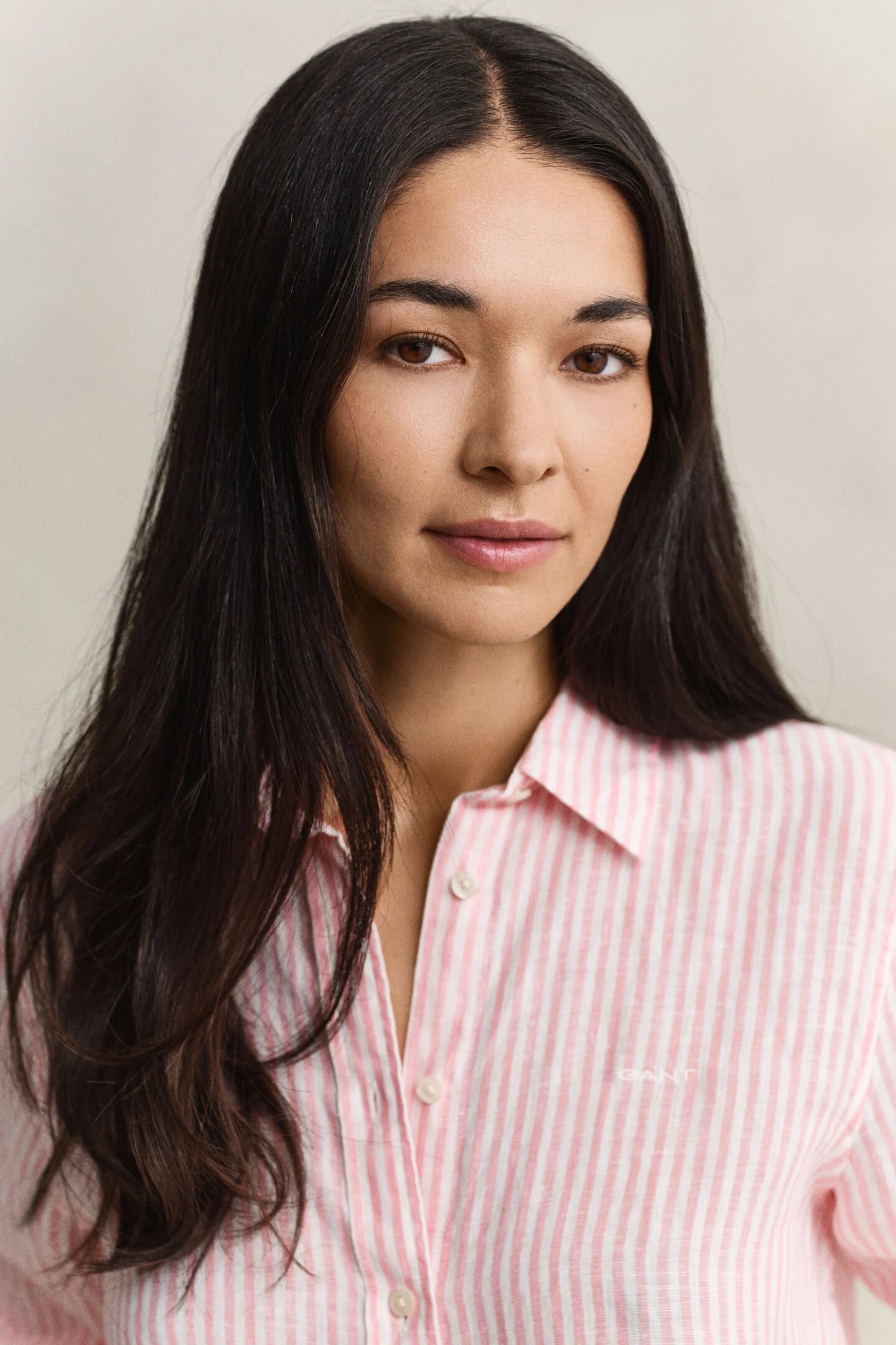 Chemise en lin à rayures regular fit femme - GANT