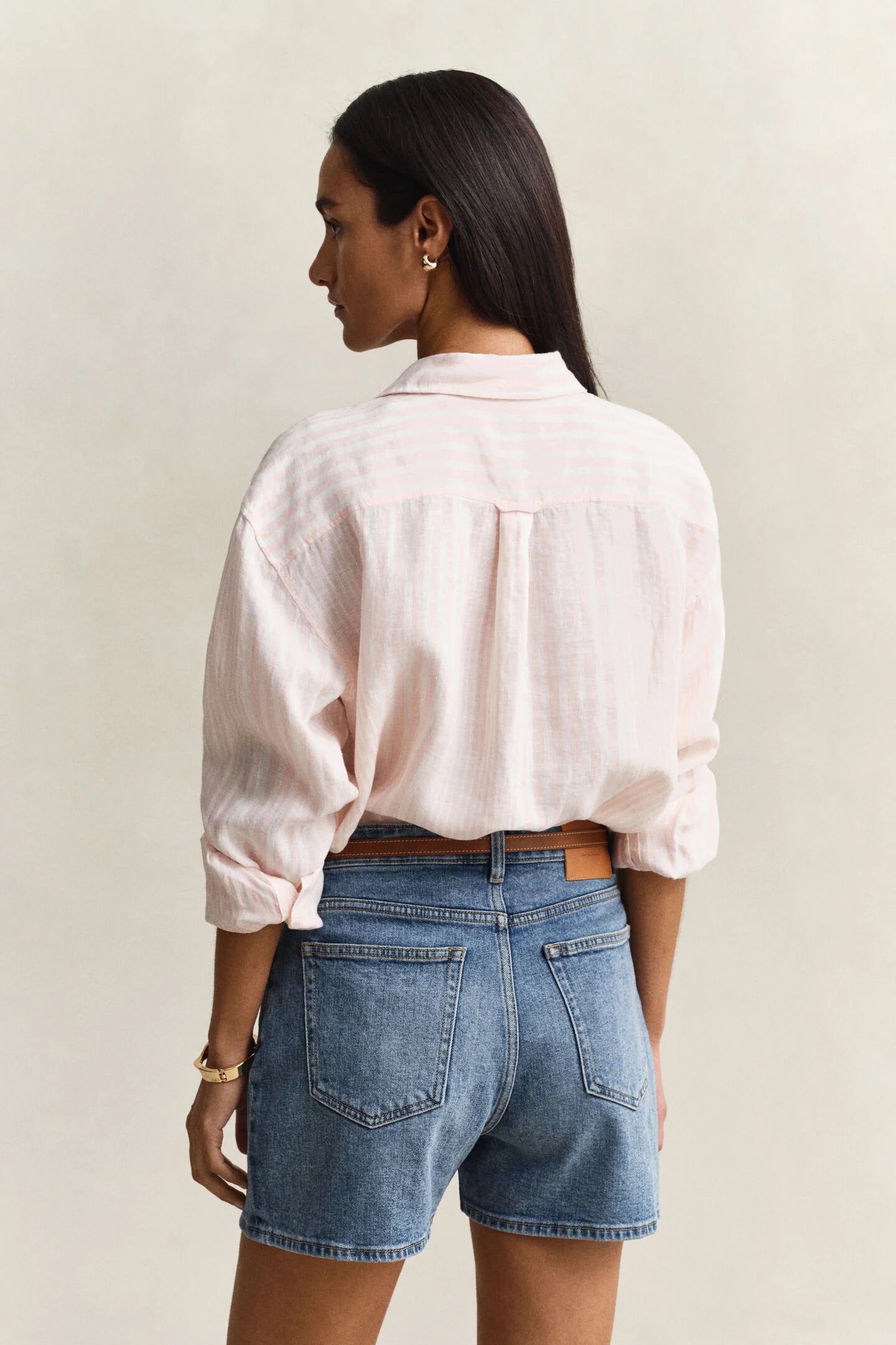 Chemise relaxed fit en lin à rayures femme – Élégance naturelle et confort - Gant