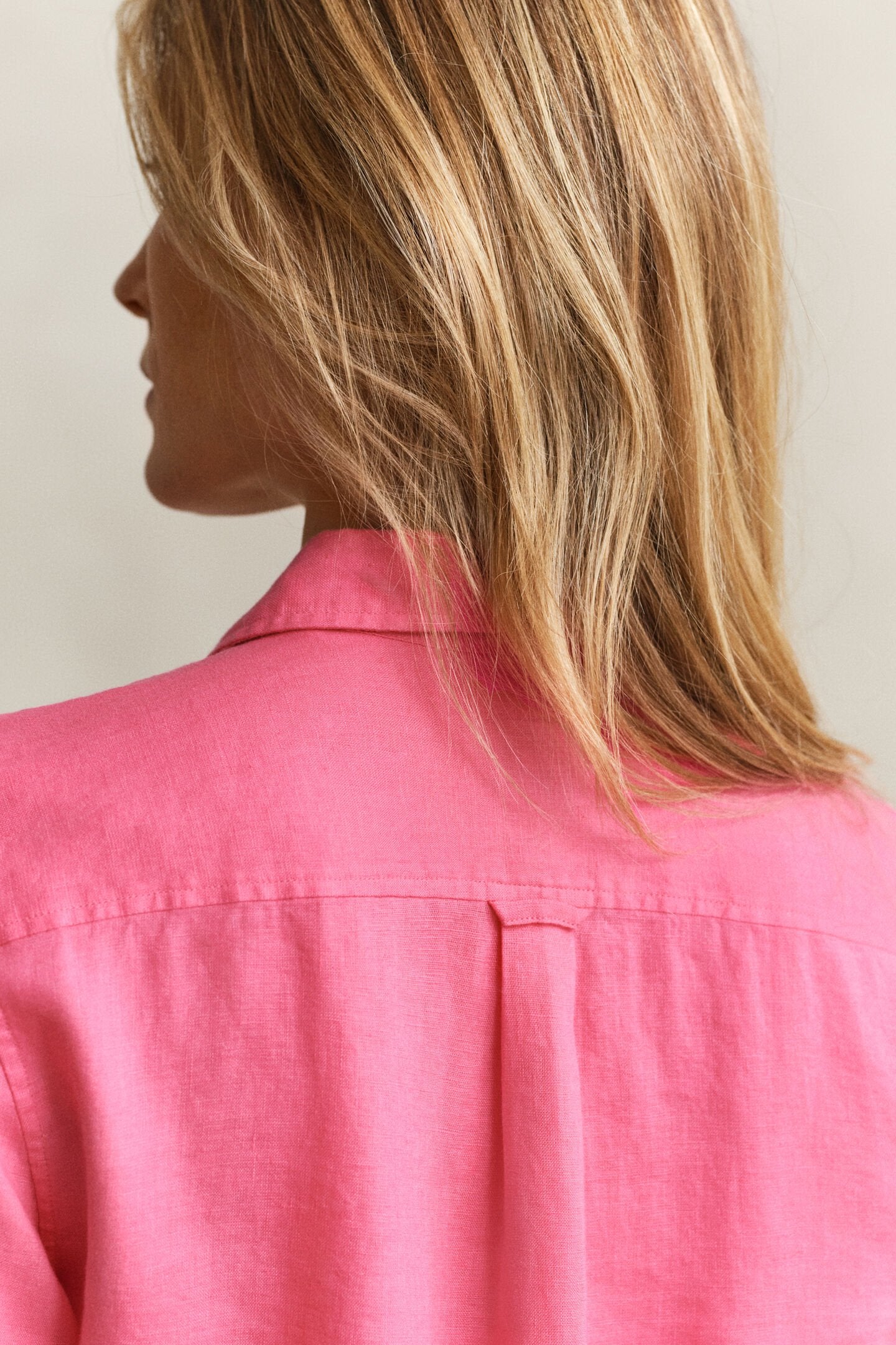 Chemise en lin rose regular fit femme élégante et légère – Gant