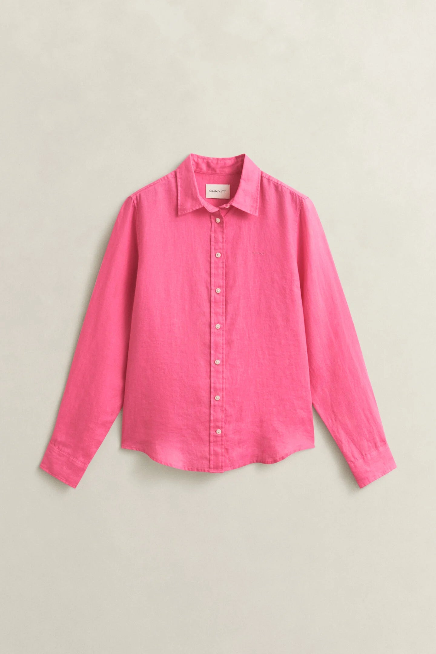 Chemise en lin rose regular fit femme élégante et légère – Gant