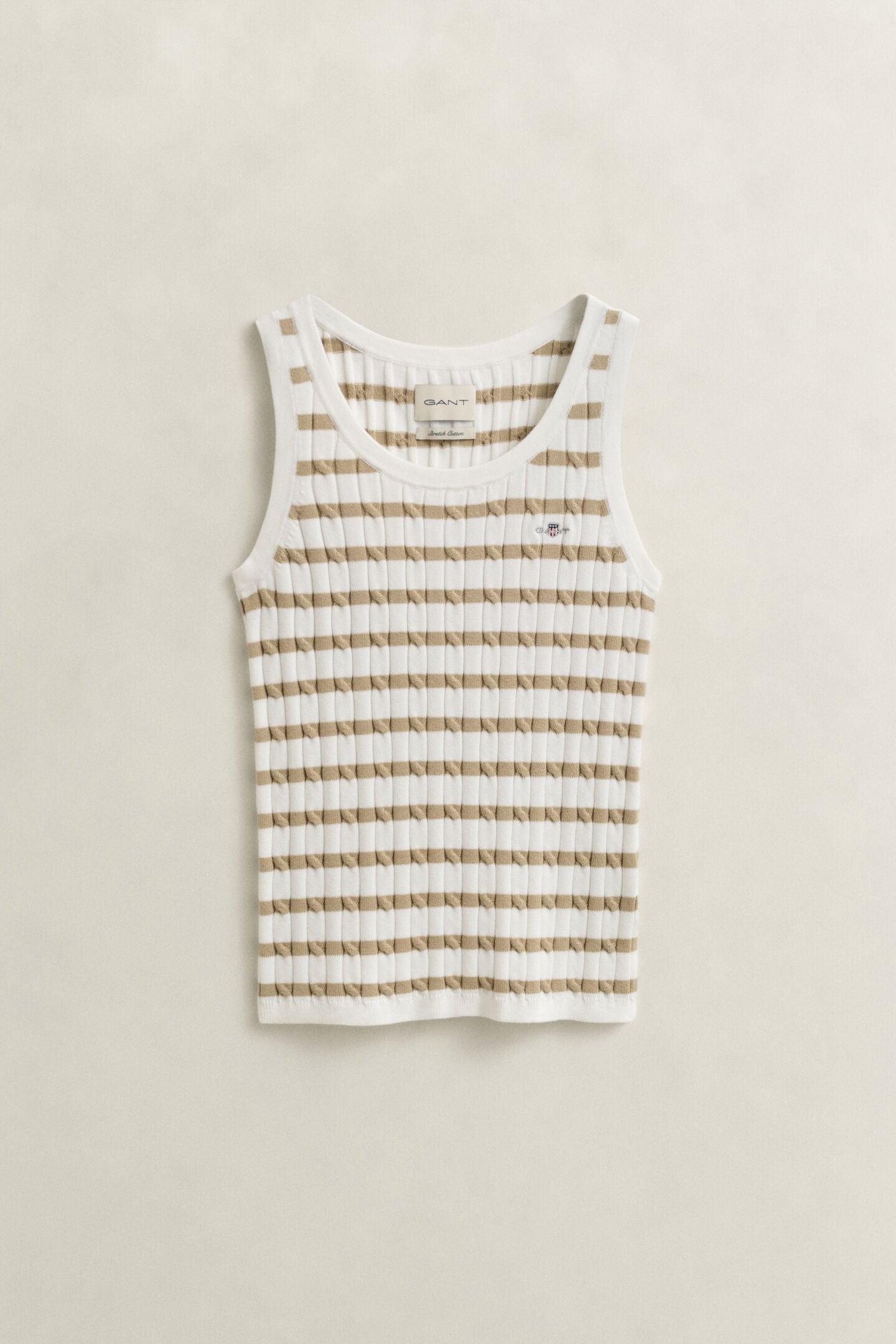 Débardeur en maille torsadée à rayures femme élégant et intemporel – Gant