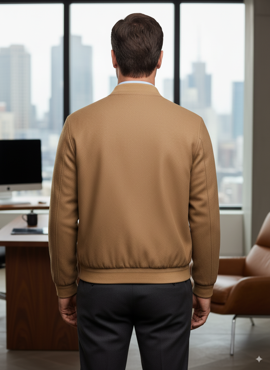 Veste Bombers en Lainage Homme Marron Brun – Tommy Hilfiger | Collection Automne Urbain Premium