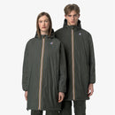 K-Way Le Vrai 4.0 Warm Eiffel Green Blackish Mixte – Veste imperméable coupe-vent unisexe, Automne/Hiver