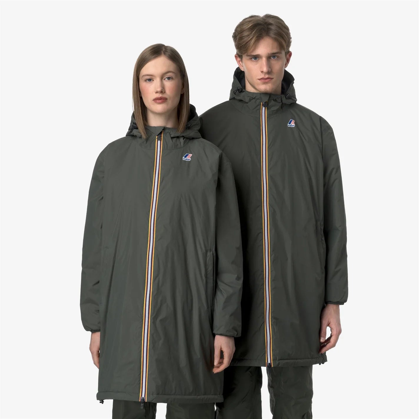 K-Way Le Vrai 4.0 Warm Eiffel Green Blackish Mixte – Veste imperméable coupe-vent unisexe, Automne/Hiver